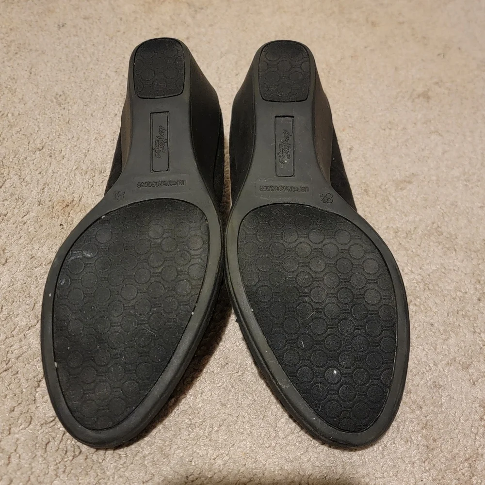 Dexflex Comfort Wedge Heels Black Size 8.5